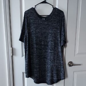 Members Mark Gray Black Short Sleeve Top Xxl